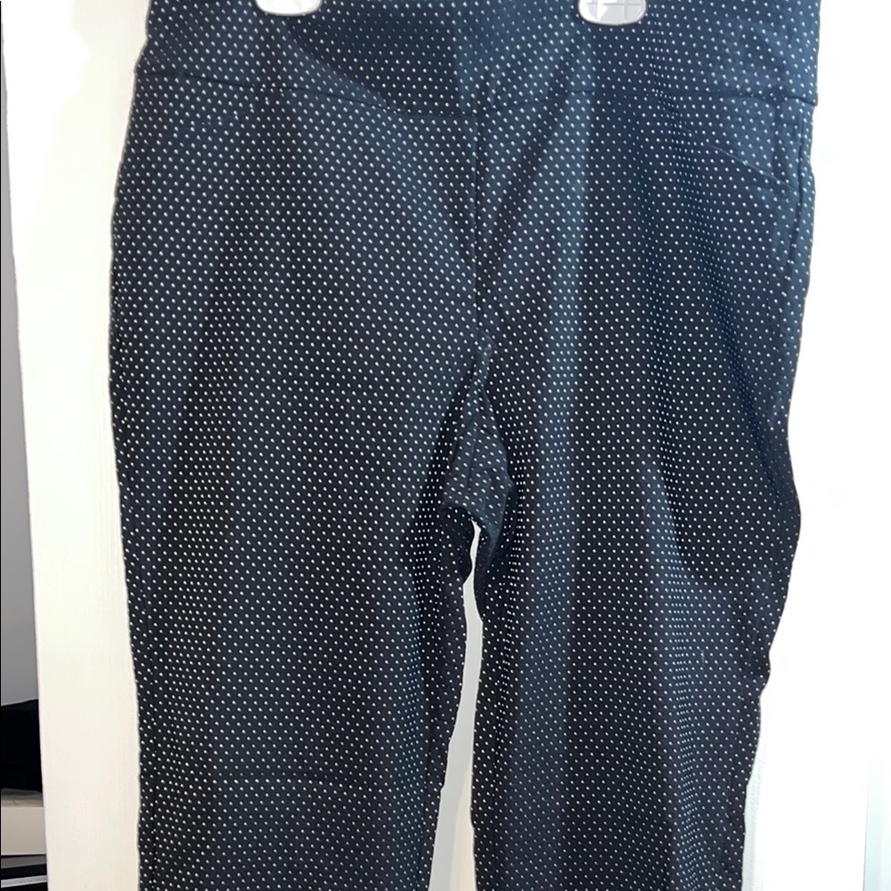 Charter Club Black Polka Dot Trousers